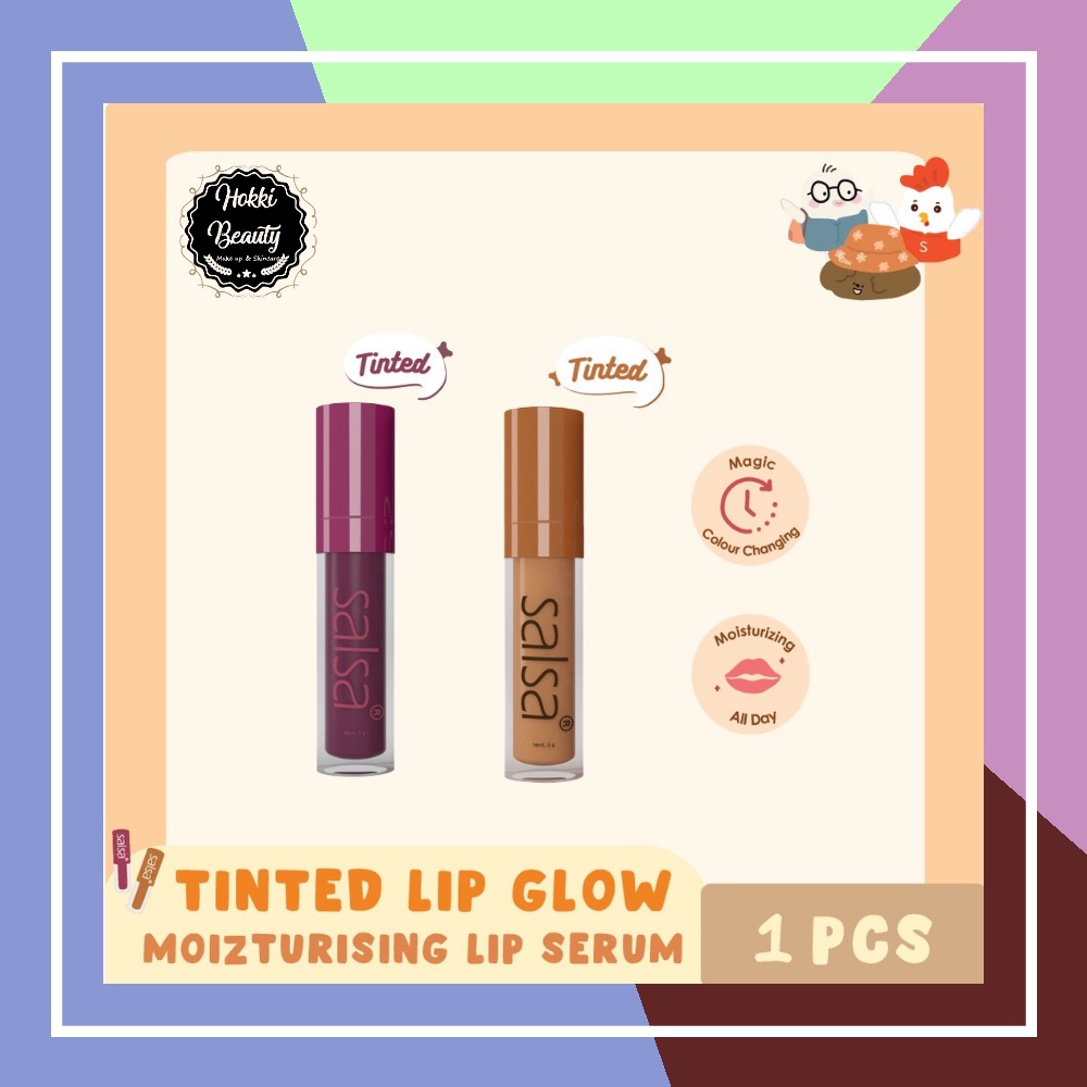 SALSA Tinted Lip Glow Serum - Serum Bibir Colour Changing - TWILIGHT - NUDE CORAL