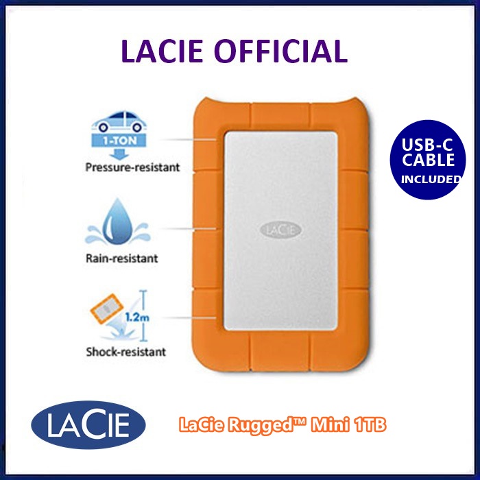 Harddisk / HDD / HD / Lacie Rugged Mini 1TB USB 3.0 / Hardisk External