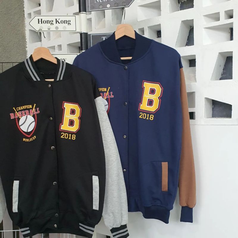 Jaket Baseball Wanita Pria Jaket Korean Style Jaket Fashion Pria Wanita Jaket Bomber B CHAMPION Over