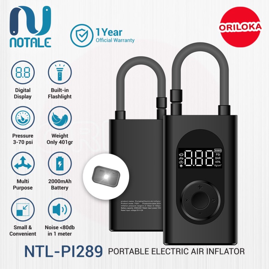 Notale Electric Air Pump NTL-PI289 - Garansi Resmi