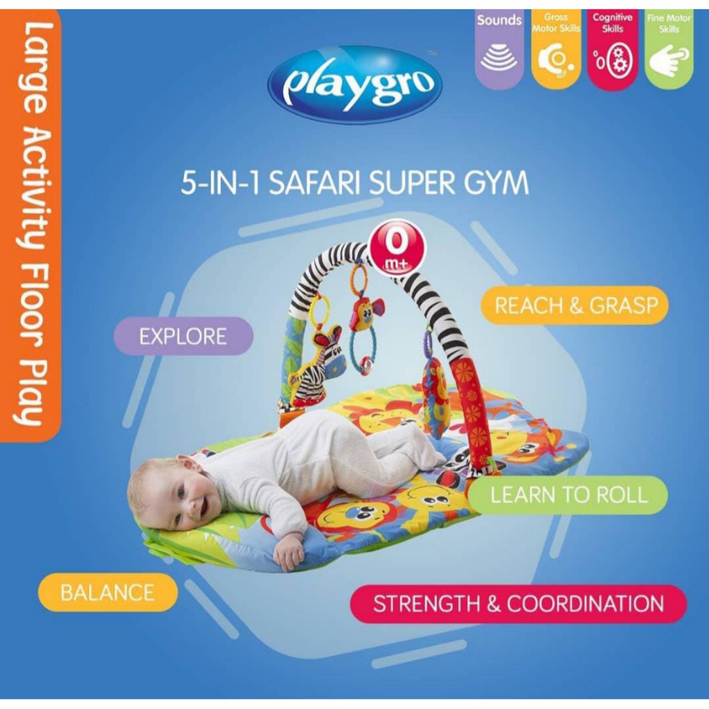 Playgro 5 in 1 Safari Super Gym