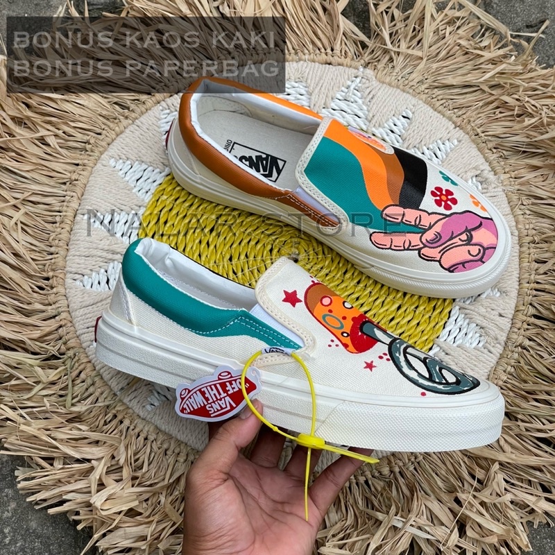 VANS SLIP ON X HIPPIE VASILY KANDINSKY || EXCLUSIVE RELEASE || IMPORT PRIA WANITA TERLARIS PREMIUM HIGHT QUALITY ||