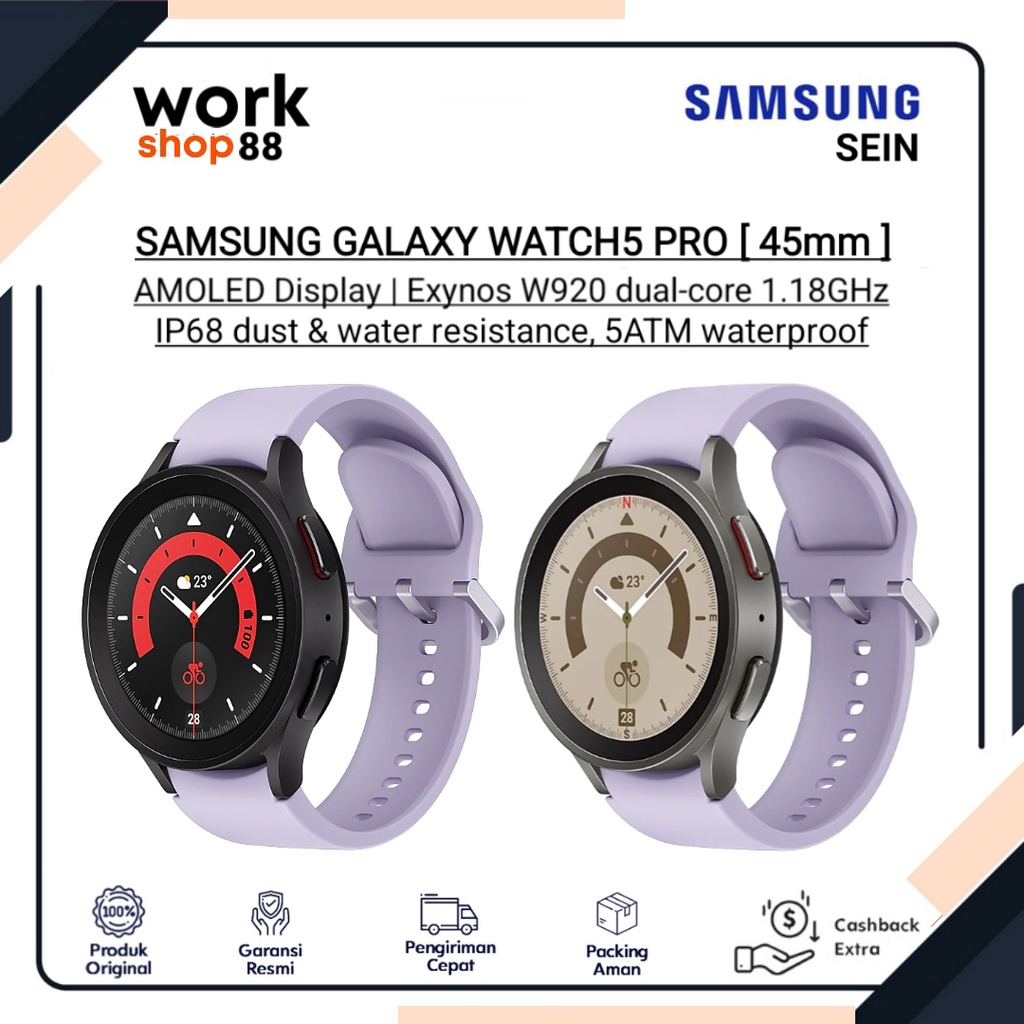 Produk Baru - Samsung Galaxy Watch5 Pro 45mm - New Original Garansi Resmi SEIN Nasional - Jam Tangan