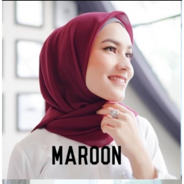 POLYCOTTON Bella Square Double Hycon HIJAB JILBAB KHIMAR SEGI EMPAT