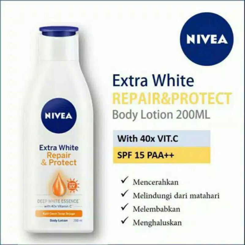 Nivea Extra White Repair &amp; Body Lotion 200ml