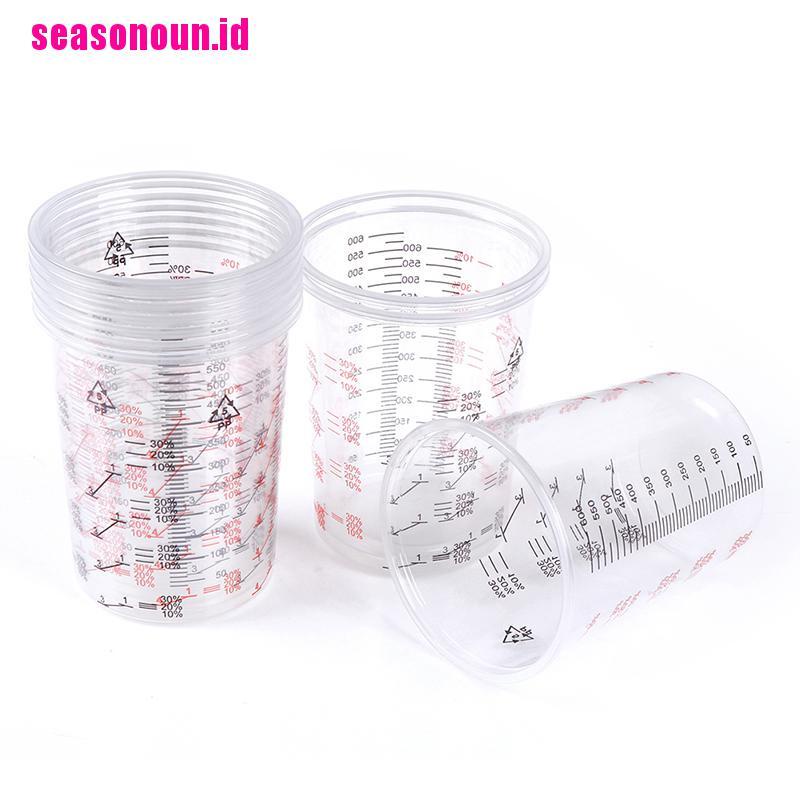 10 Pcs Cangkir Pencampur Cat Bahan Plastik Ukuran 600ml