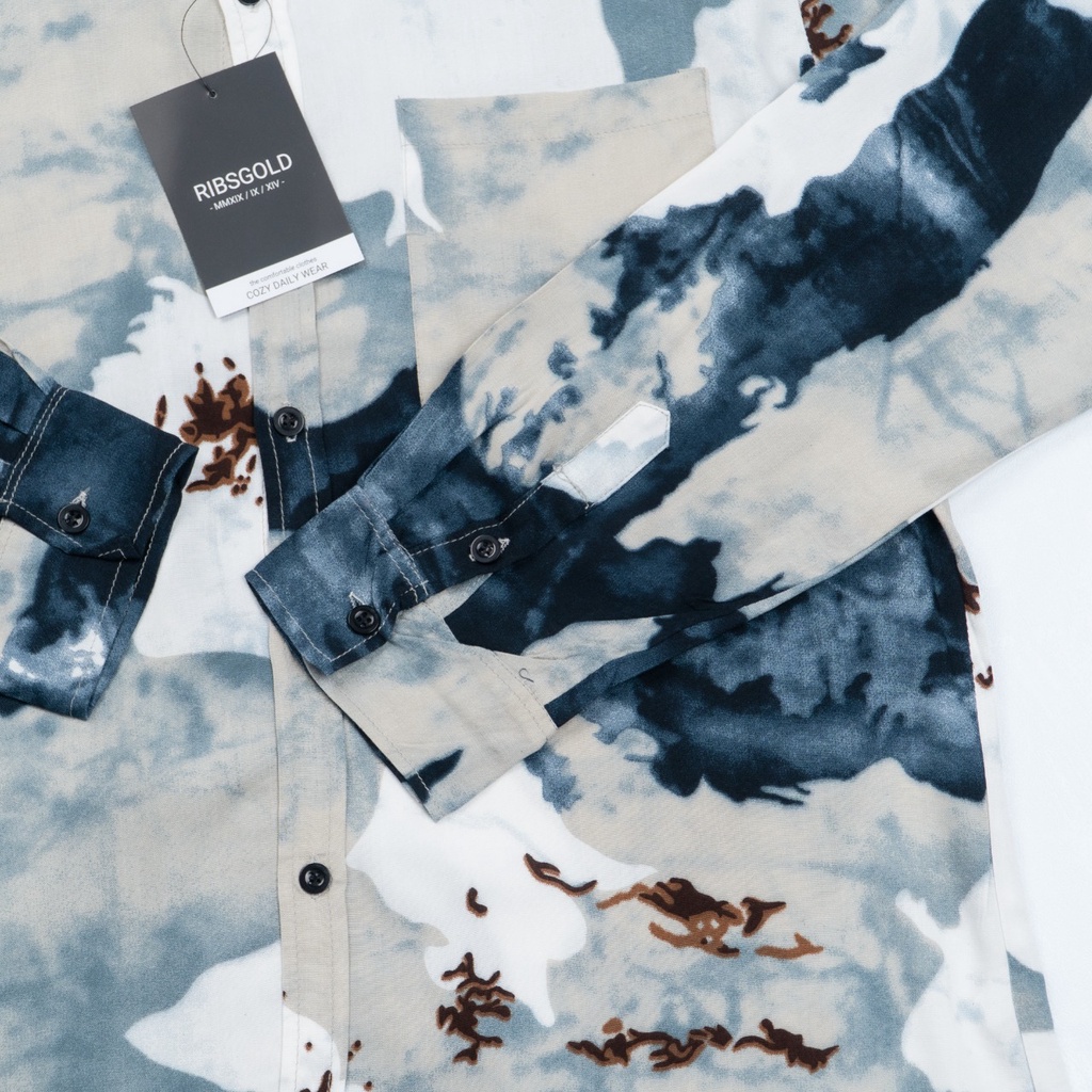 Kemeja Long Marble Ribsgold