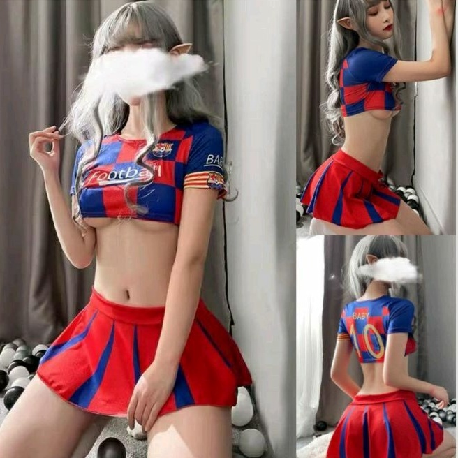 Sexy Lingerie Costume Cosplay Sporty Football Baju Sexy Wanita A1047RB