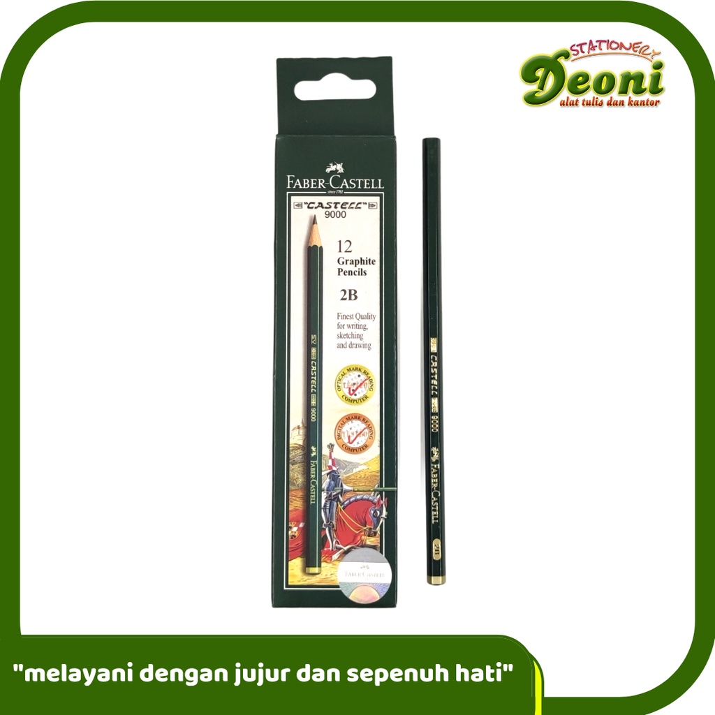 

FABER-CASTELL Castell 9000 Pencil 2B Pensil Ujian 12pcs