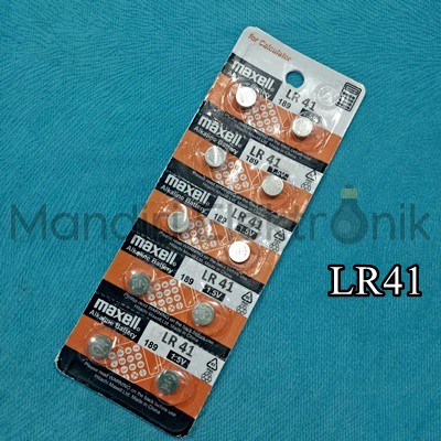 Baterai Maxell LR41 AG3 SR41 1.5V Original Batre Jam Tangan Kalkulator Batre Mainan LR 41 AG 3