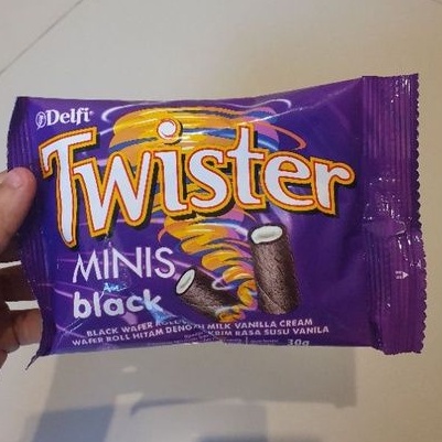 

Delfi Twister MINIS Chocolate Wafer Rolls with krim cream COKLAT / VANILA 30gr.