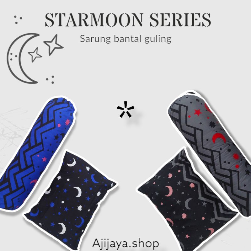 AJI JAYA SARUNG BANTAL GULING STARMOON SERIES BULAN BINTANG