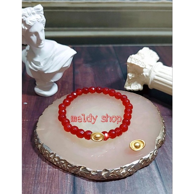 gelang batu manau waterproff variasi emas 24k hongkong 999 charm tael cina yenbou uang kuno original