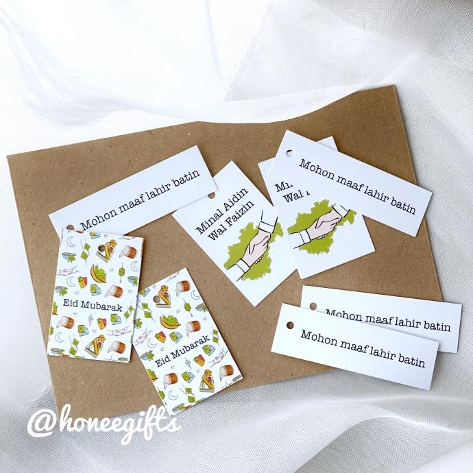 

Mini Hang Tag Hampers Lebaran Lucu Ekonomis Eid Idul Fitri Label Kartu Diskon!!R30F