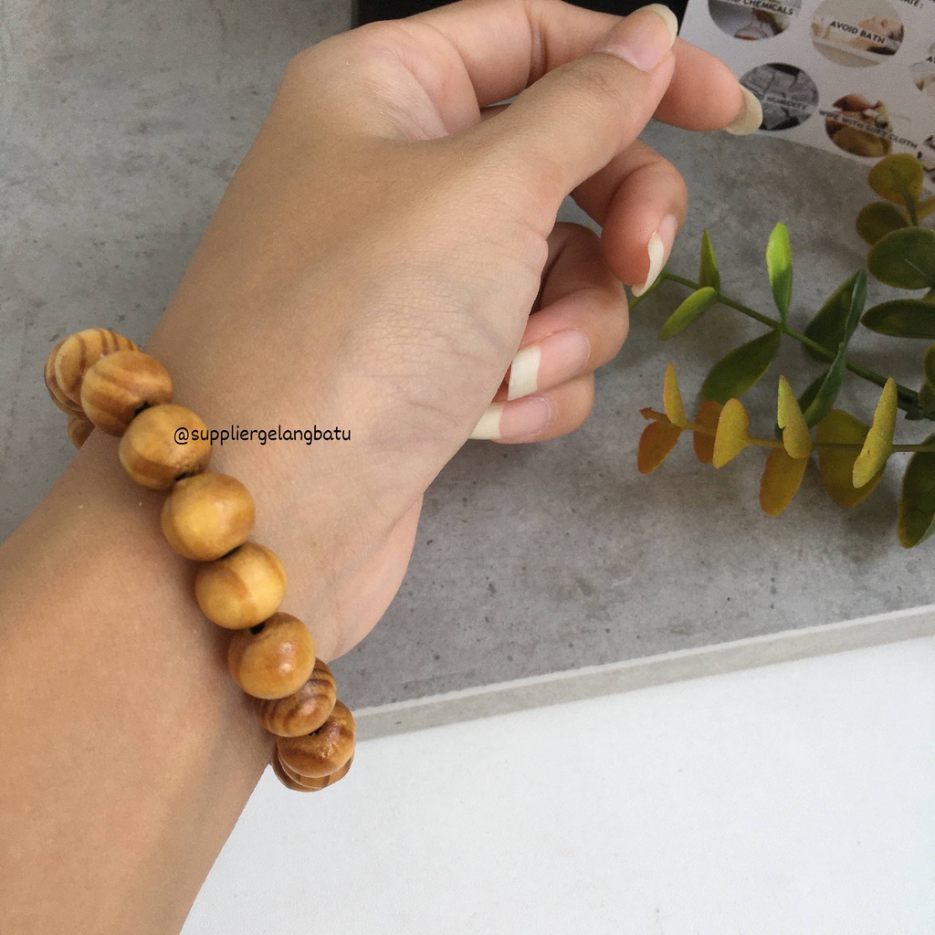 gelang Kokka Koka Kaukah kayu alami serat cokelat wangi READY STOCK