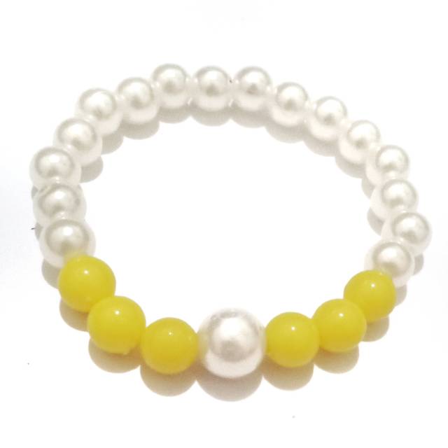 Yuri Pearl Beads Bracelet Gelang Handmade Elastis Mutiara