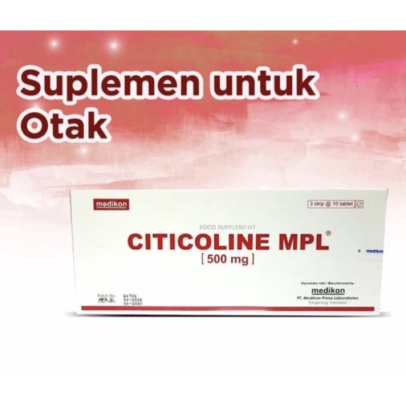 Citicoline MPL strip 10 tablet ( suplemen otak mencegah pikun lansia )