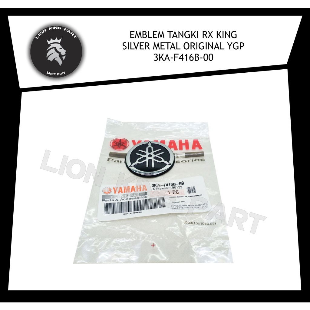 EMBLEM GARPUTALA SILVER TANGKI RX KING RXKING ORIGINAL YGP 3KA-F416B-00 HARGA PER 1 PC