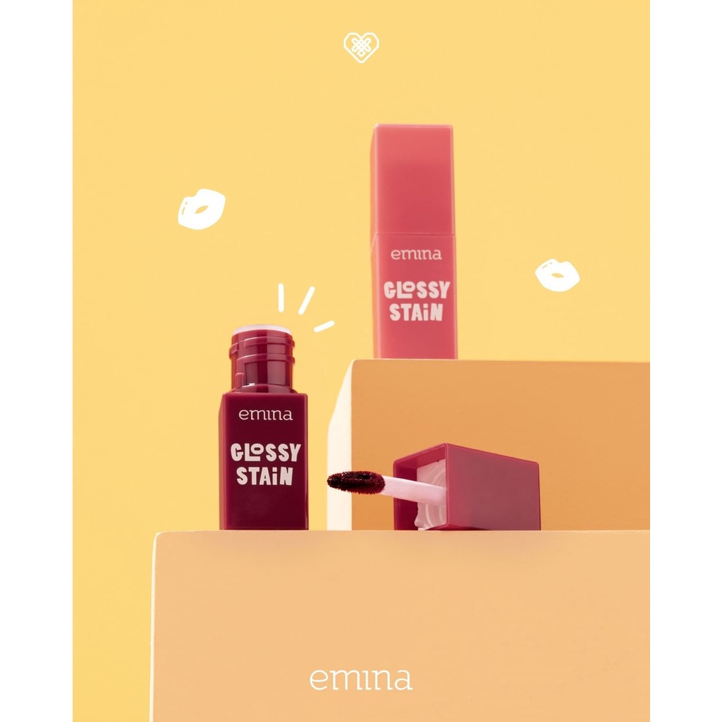 Emina Glossy Stain 3g / Emina Lip Tint Gloss / Emina Glossy Stain