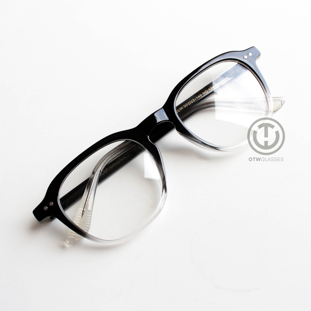 UNIKA HITAM GRADASI Frame Kacamata Wajah Lebar Kacamata Gemuk Kacamata Anti Radiasi Gadget Blueray P