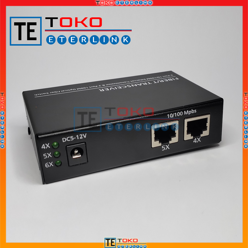 Switch Ethernet Media Fiber Optik Mode Tunggal 2 Rj45 Dan 3 Sc Port 10 100m Asli Import-3