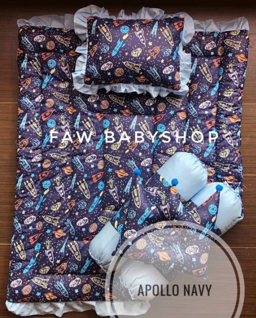 Big Baby Bed Set Sarung Lepas Bedcover Selimut Bantal Crown Guling Alas Tidur Bayi Bedding set baby