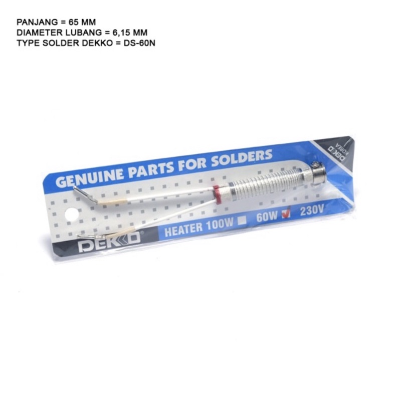 Elemen Solder Original Dekko 60 watt - Elemen / Pemanas Solder Dekko 60 watt Type DS 60N