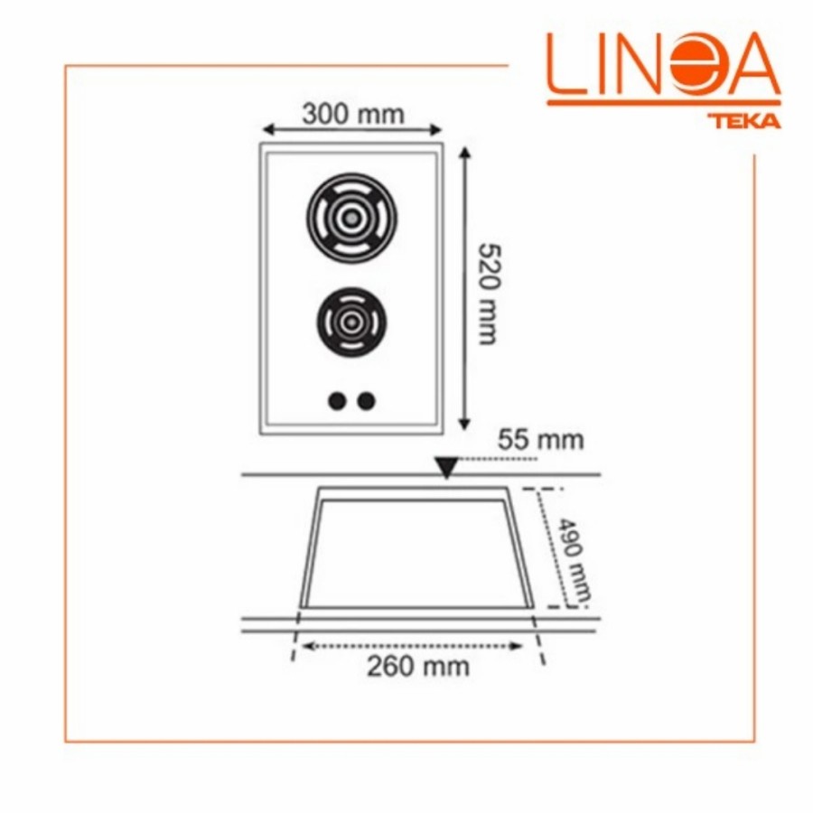 Kompor Tanam Gas Linea By Teka GLI 30 2G Free Ongkir Area Jabodetabek