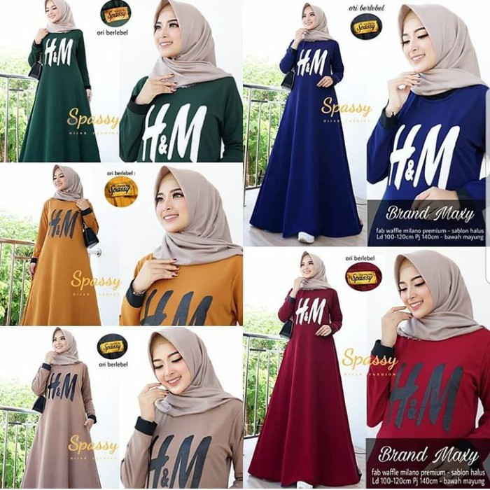 Order Langsung Gamis sporty adidas wanita/gamis panjang adem/maxi kekinian Terlaris