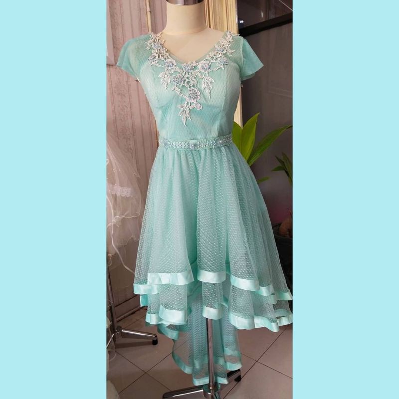 [GRATIS ONGKIR] gaun pesta hijau tosca 05 /gaun pesta second /gaun pesta preloved