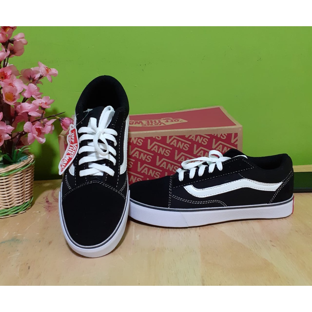 sepatu Vans__ old skool Fetino sepatu kasual pria wanita // Autentik Fans