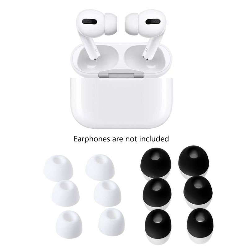 btsg 3Pair Ear Buds Tips Plugs Soft Silicone Earbud In Ear Cover for AirPods Pro