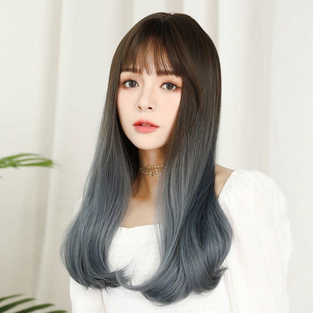 WDA-25 wig daily kpop korea jepang gradasi abu gray rambut palsu