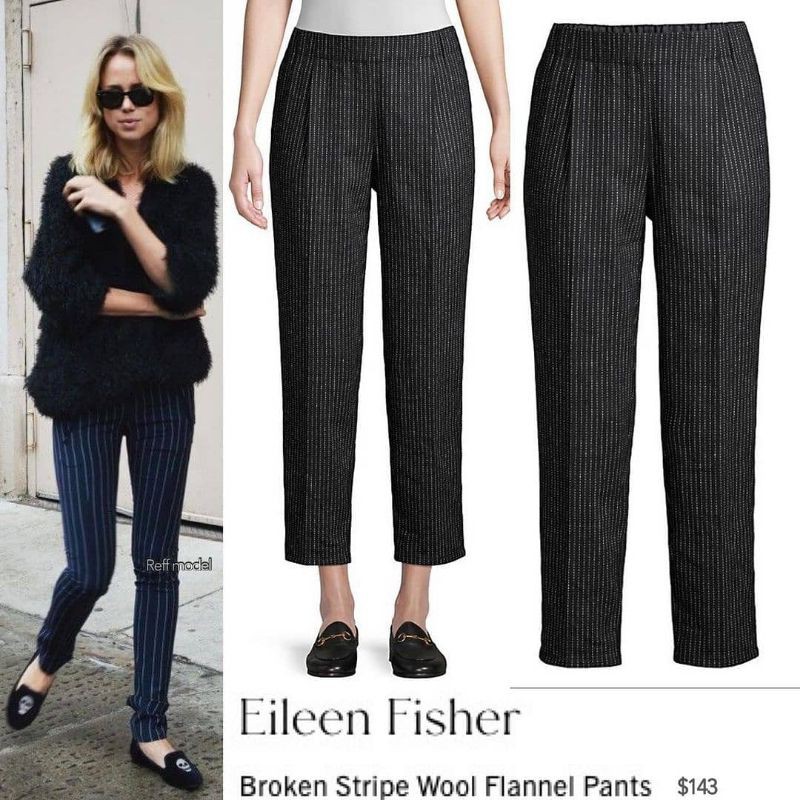 EILEEN FISHER EF WOOL FLANEL PANTS
