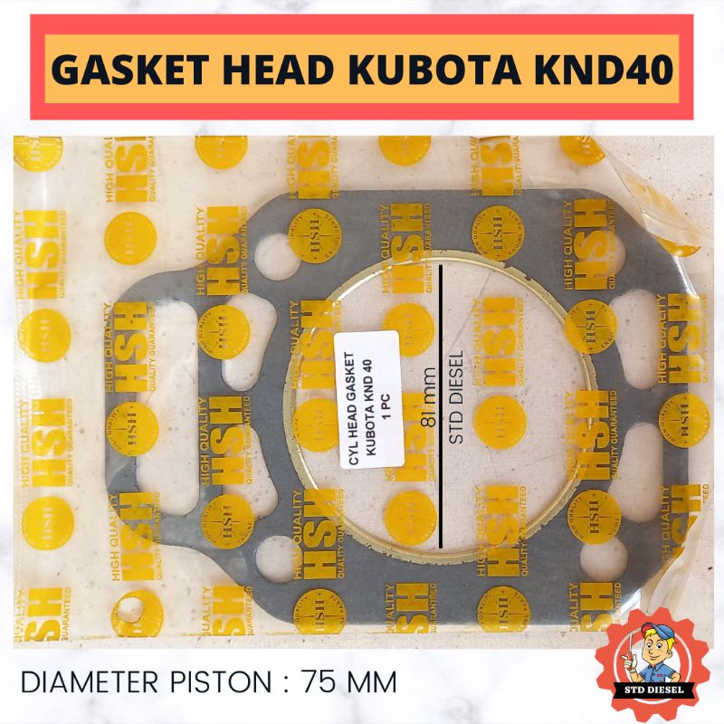 GASKET HEAD KUBOTA KND40 PAKING CYLINDER HEAD KOP KND 40 MERK HSH MESIN TRAKTOR MOLEN