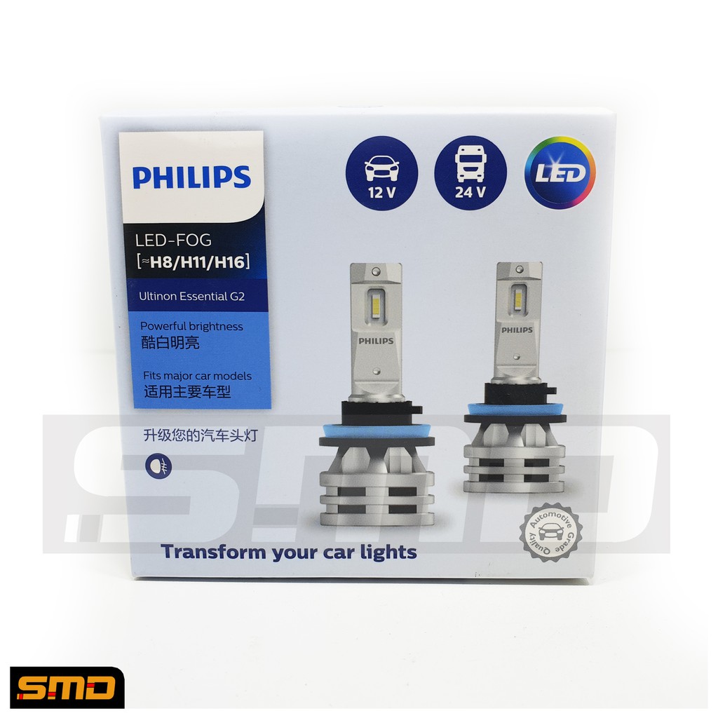 Lampu LED Philips H8/H11/H16 Essential Foglamp