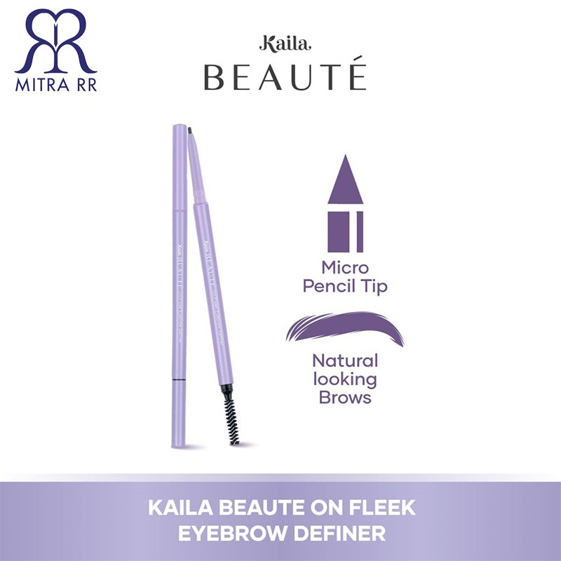 Kaila Beaute On Fleek Eyebrow Definer | Pensil Alis Matic Waterproof | Micro Pencil Tip