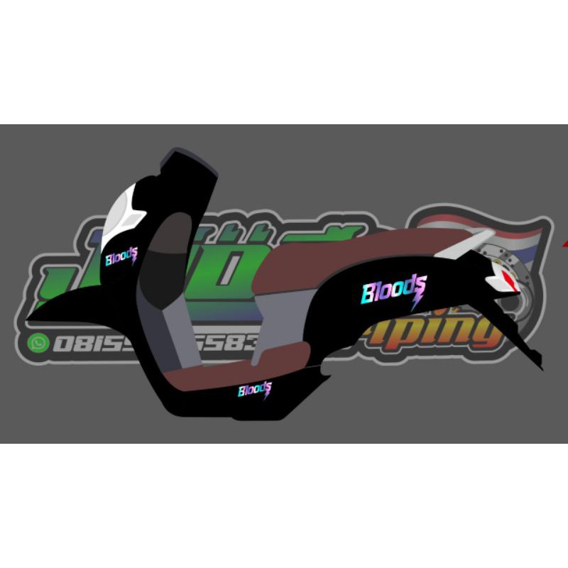 STICKER CUTTING/CUTTING STICKER SCOOPY NEW HOLOGRAM BLOODS