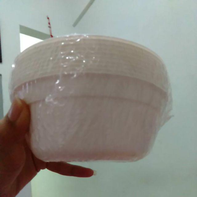 Yoshikawa Mangkok Plastik Disposable 12x12x5 Cm Isi 10 Buah P0121 Putih