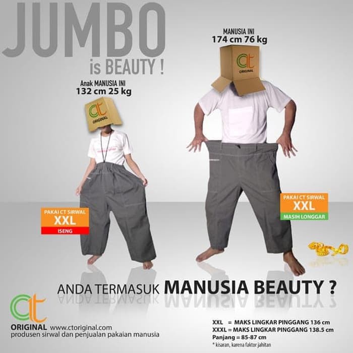 ⭐⭐⭐⭐⭐ Celana Sirwal CT ORIGINAL JUMBO Seeson 3 Diskon