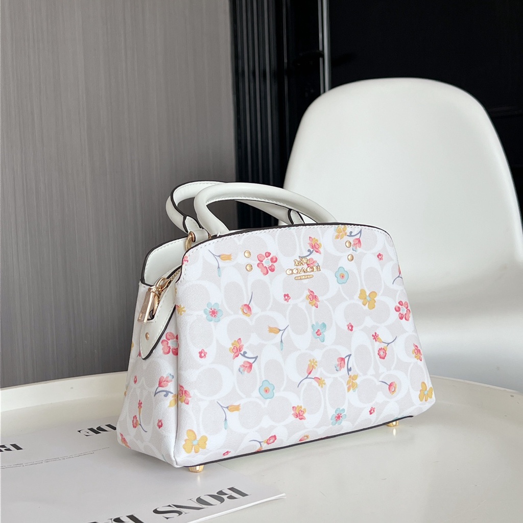 [Instant/Same Day]Coach 8340 Lillie Princess Diana bag women's handbag shoulder bag diagonal bag zipper sandwich pvc printed bag   dfb