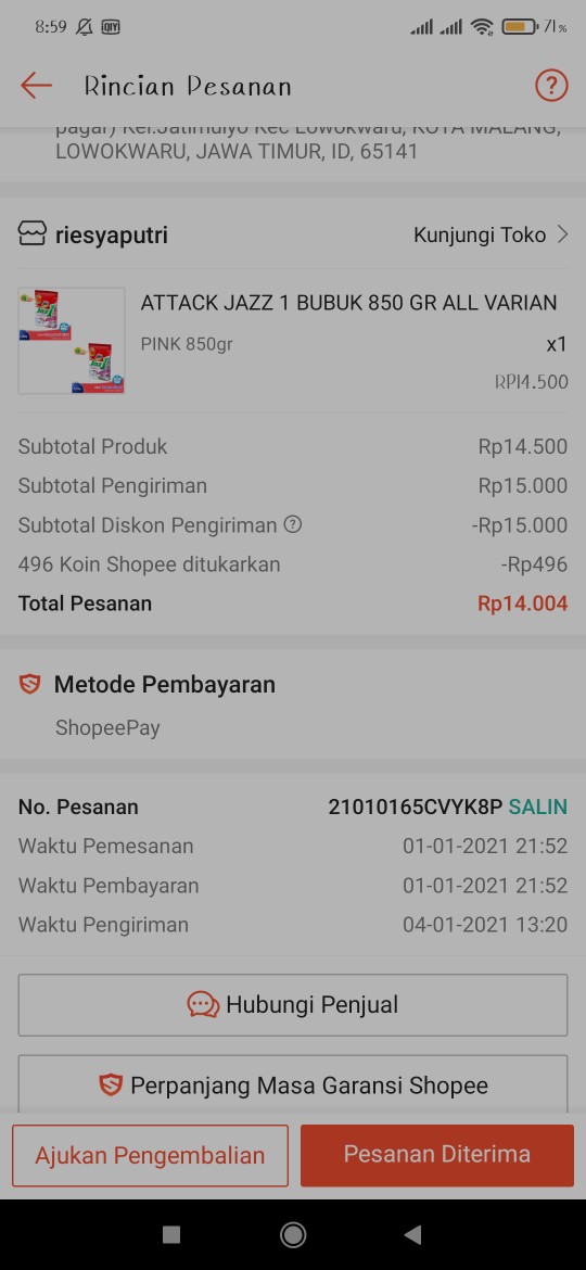 Attack Jazz 1 Bubuk 850 Gr All Varian