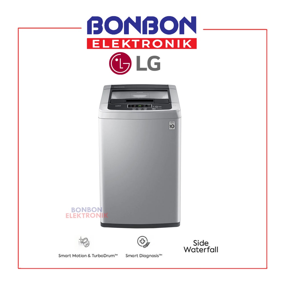 LG Mesin Cuci 1 Tabung 7.5KG T2175VSPCK Smart Inverter 7.5 KG T 2175