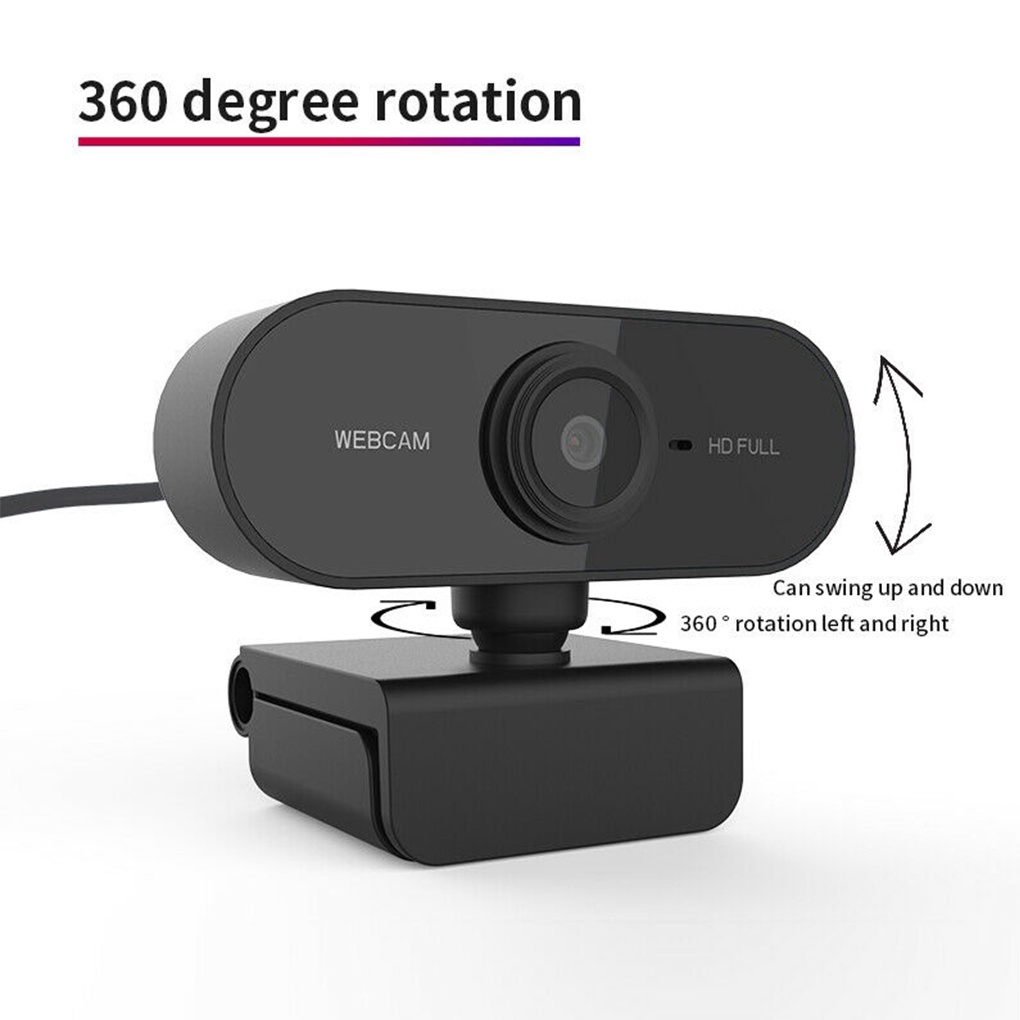 Webcam 1080P Full HD Smart Rotatable For PC Laptop Desktop with Microphone Video conference[HOUSE2020]