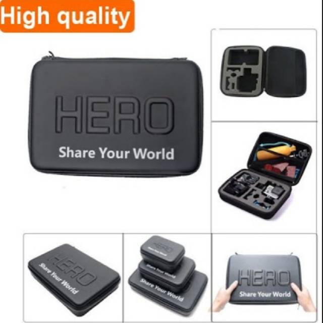 Tas Kamera HERO size MEDIUM M Gopro Hero 4 5 6 7 Case Xiaomi Action Cam