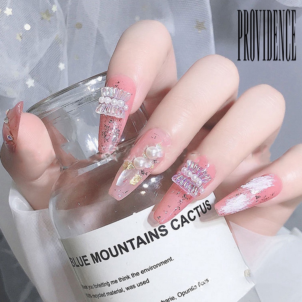 Providence 1 Kantong Hiasan Kuku Nail Art DIY Bentuk Pita Plastik Efek Visual Berkilau