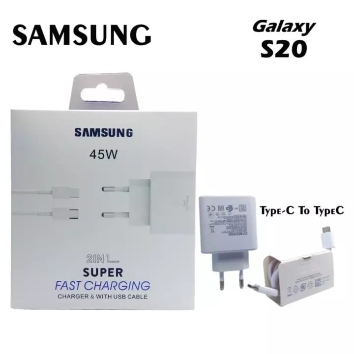 Charger Samsung TYPE C TO TYPE C galaxy S20 2 IN 1 Charger Super Fast Charging Charger