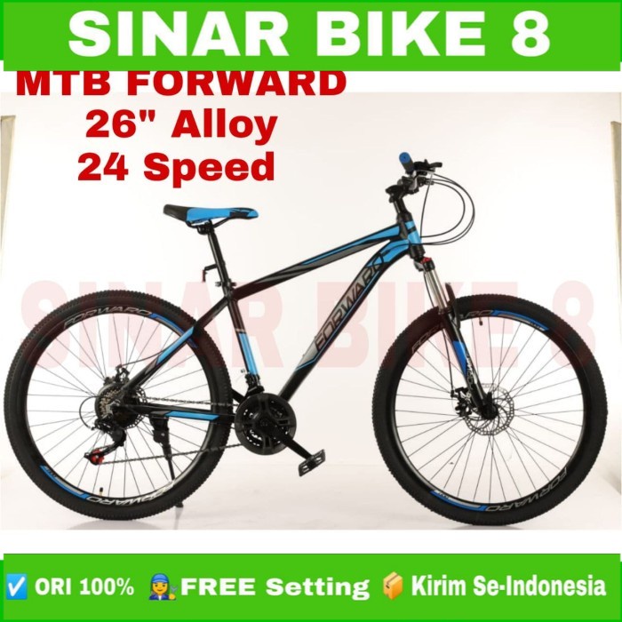 Sepeda Gunung Ukuran 26 Inch MTB FORWARD  Frame Alloy 24 Speed