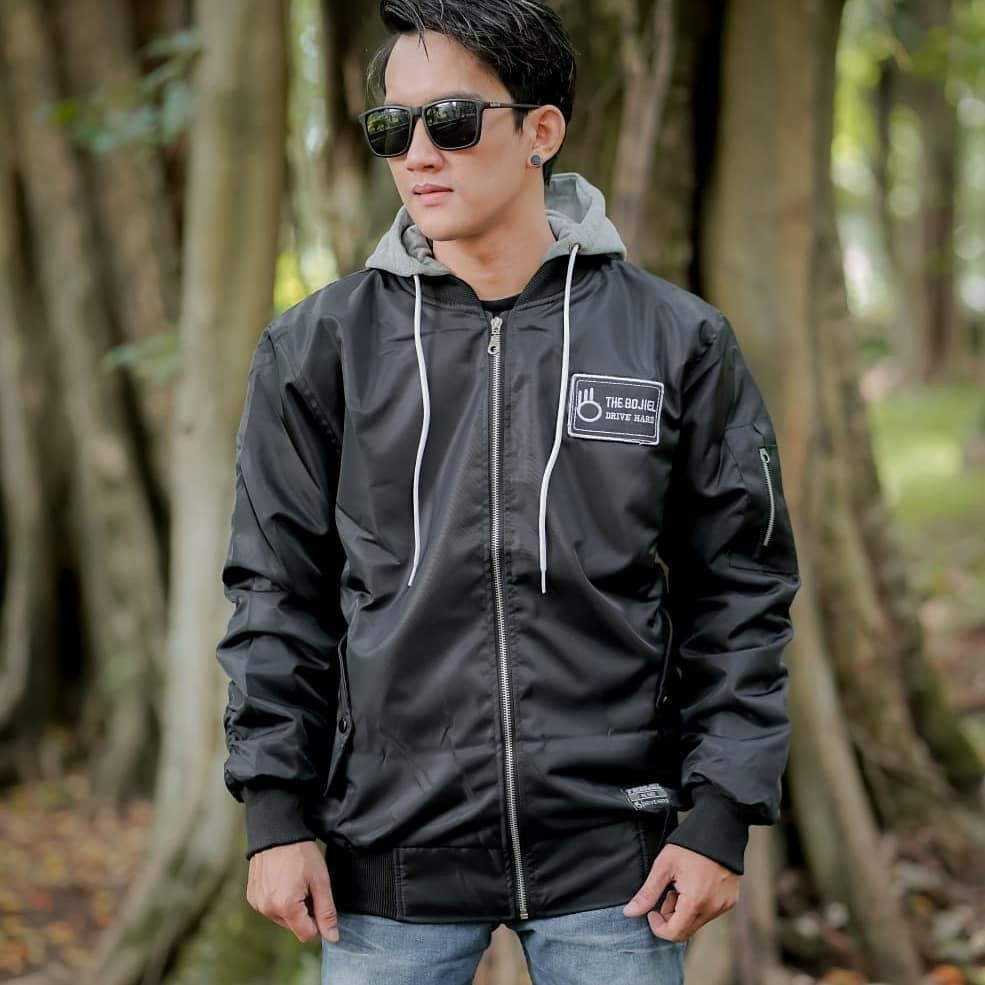 jaket bomber hoodie