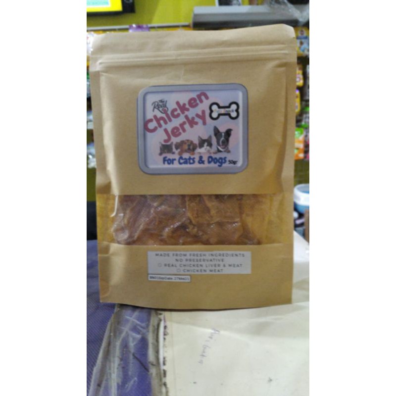 snack  chicken jerky dog n cat 50 gram all natural